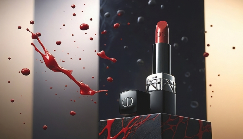 Rtěnka od Christian Dior - Kreativní produktové foto Rtěnka od Christian Dior - Kreativní produktové foto